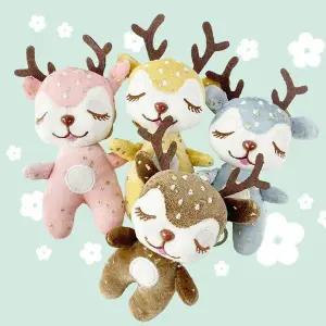 [하프클럽/셀러허브_여성트랜드패션]플라워 밤비 꽃사슴 텔 인형 4Colors