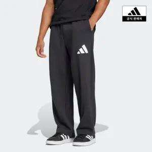 [아디다스](의정부점)[아디다스코리아공식] 에센셜 와이드 레그 3바 로고 팬츠 [JF3604]