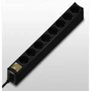 현대 블랙탭 메인스위치 멀티콘센트 8구 1.5M 흑색 멀티탭