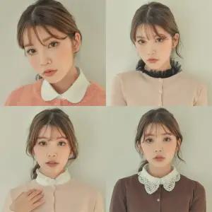 여성용 레이스 페이크카라 넥카라 레이어드 넥케이프 모음