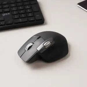 지클릭커 오피스프로 휠마스터 무한 스크롤 가로 휠 블루투스 무소음 세미 버티컬 무선 마우스 OP12 블랙