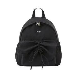 [널디](대전신세계)리본 셔링 미니 백팩(25FW) 블랙 PNEF25BG0101