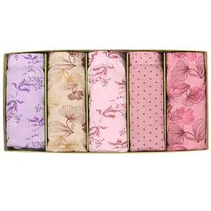 여성 면스판 맥시 삼각 팬티 / 편안한 5매입 선물용박스