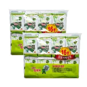 소문난 삼부자 올리브김 4g 16입 x 2개