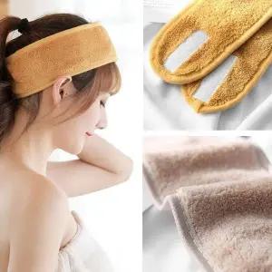 여성 세안 머리띠 세수 샤워 찍찍이 타올 헤어밴드 (WFK5S0J)