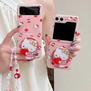 헬로키티 맥세이프 스마트톡 비즈 스트랩 슬림핏 실리콘 하드 갤럭시 지플립 제트플립 Z플립 7 6 5 4 3 케