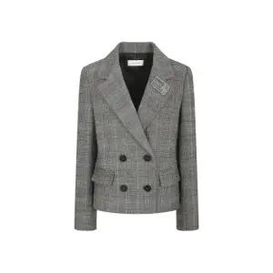 [롯데백화점]제이제이지고트 여성 울 체크 더블 브레스트 재킷 GNBA0JKR7