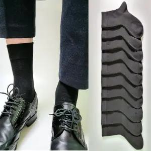 [10족세트] 남자 정장양말 중목 검정 무지 신사 양말