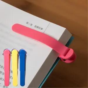 독서용 책장 표시 고정 컬러 실리콘 집게 책갈피 3개 북플래그 마킹 클립 선물용