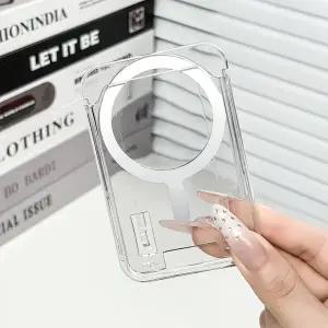 아이폰 17 에어 16 15 14 12 12 11 프로 최대 사진 카드 가방 마그네틱 백 커버 액세서리를위한 Magsafe 클