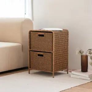 동서가구 라누 PP라탄 2단 수납장 DF927296