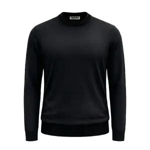 [레노마 옴므]레노마 모혼방 라운드 니트 블랙 ROGPKT02A