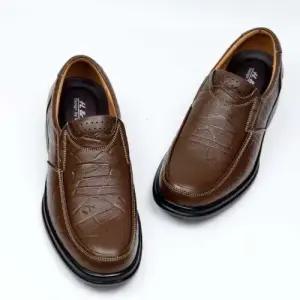 제이시 소가죽 남자 슬립온 4cm 볼넓은 통굽로퍼 M053