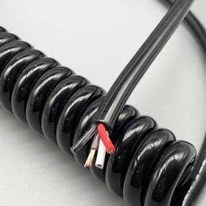 4코어 스프링 나선형 와이어 외장 스트레치 2m/4m/6m/8m/10m 무산소 구리 1.5/2.5 정사각형 인장