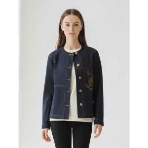 [하프클럽/비비올리비아]자수 포인트 라운드 자켓_VVBMJ3S2371