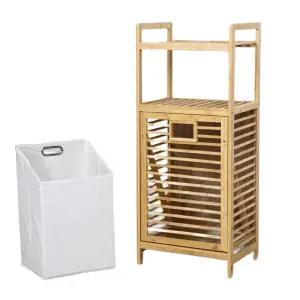 빨래수납장 분리수거함 수건통 라탄 빨래 샤워실 보관함 심플 대나무 바구니