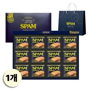 명절 선물세트 스팸 1호 1개 (1셋트당 스팸 클래식 340g 12개 + 쇼핑백 구성)