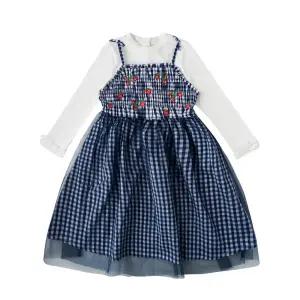 [롯데백화점]리틀그라운드 (NY)룰라비-체크샤스모킹드레스전신(76112-400-02)