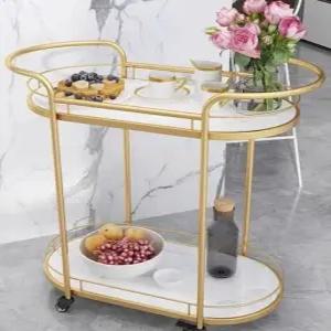 이동식카트 식당트레이 가정용 서빙카 이동식 트롤리 트레이 카트 대리석 미용실
