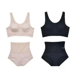 (보엠)앞지퍼 파워넷 원단 보정 브라팬티