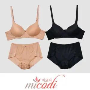 (미코디)깔끔한 노와이어 몰드 데일리 A컵 브라팬티