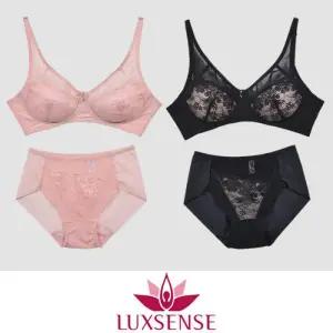 (럭센스)레이스 풀컵 노와이어 B컵 브라팬티 세트