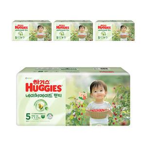 하기스 NEW 네이처메이드 팬티형 기저귀, 5단계 여아용 44매, 4팩, 1개(176매)