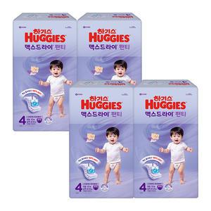 하기스 NEW 맥스드라이 팬티형 기저귀, 4단계 남아용 52매, 4팩, 1개(208매)