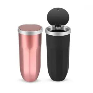 OUDEW 원터치 메탈 차량용 텀블러형 미니 휴지통