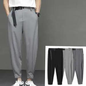 남자슬랙스바지 봄가을 캐쥬얼 남성복 슬랙스 통넓은 세미 배기 팬츠
