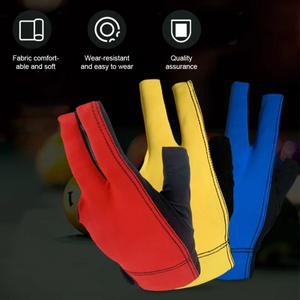 미끄럼 방지 매트가있는 전문 세 손가락 당구 장갑 통기성 고탄력 나일론 용품 액세서리