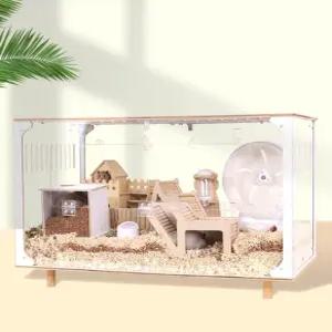 대형 케이지 햄스터 피그미 아크릴 친칠라 투명 사육장 화이트 컬러 펫하우스