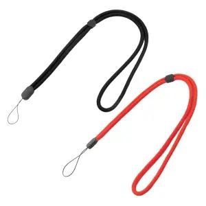 루카 코튼 휴대폰 분실방지 목걸이 스트랩 세트 블랙+레드 1세트