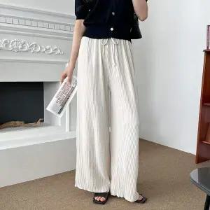 올비아 SS97PN20 린넨 주름 와이드 팬츠 SD-240504