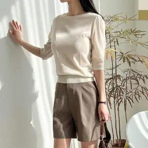 2L-PPT OP90ZD52 1052 여자 슈슈 여름퍼프반팔니트