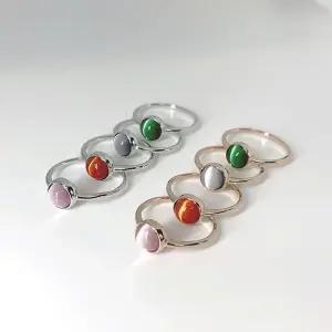 [실버] 원형 캣츠아이 반지