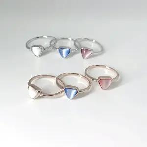 [실버] 삼각 캣츠아이 반지