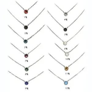 [스와로브스키] [실버] 데일리 탄생석 목걸이