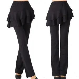 라인댄스 치마바지 성인용 스커트팬츠 라틴 댄스복 의상 블랙 하의 스포츠 무용복