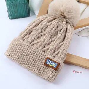 여자 캐주얼 기모 여성 겨울 꽈배기 남자 방울 모자 비니 숏코디 벙거지xyz943