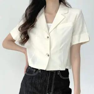 피엘샤 AQ06ZM46 반팔 세미 크롭자켓 UU-W004A