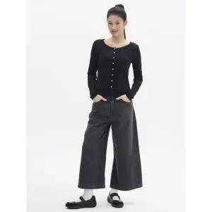 매장정품 탑텐 TOPTEN 여성COOL 크롭 와이드 데님_MSG2DP2909 MSG2DP2909 103639