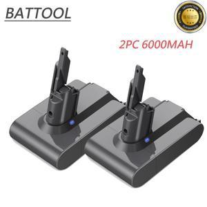 다이슨 호환 V7 배터리용 Battool 21.6V 6000mAh4000mAh 리튬 FLUFFY Animal Pro 225403 229687 도구 충전