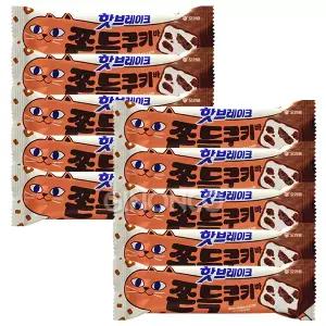 오리온 핫브레이크 쫀득쿠키바 38g x10 당충전 쫀득쿠키