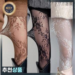 하라주쿠 블랙 화이트 브라운 속이 빈 레이스 메쉬 팬티 스타킹 꽃무늬 라탄 바닥 섹시한 여성 패션 양말