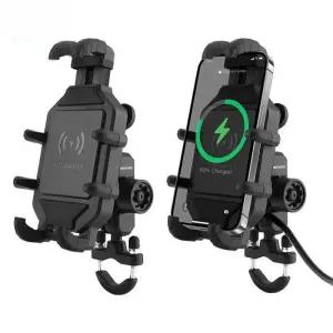 오토바이 충전 무선 배달 블랙 거치대 바이크 휴대폰 홀더 자석 핸드폰 스마트폰 고속