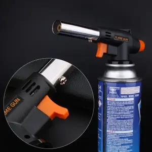 휴대용 가스 토치 부탄가스 바베큐 자동 캠핑용 가스 토치 점화 스테인리스 아웃도어 점화기 다용도 주방용