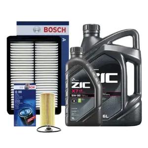 싼타페TM 2.0/2.2 디젤 엔진오일 세트 (지크 X7 LS 5W30 7L + 보쉬 필터 세트)