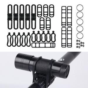 10팩 실리콘 마운팅 밴드 자전거 전조등 후미등 고정용 고무 스트랩 호환 용품 자전거 라이트 홀더 액세서