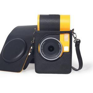호환 어깨끈 포함 즉석 카메라 케이스 PU 가죽 긁힘 방지 보호 커버 내구성 코닥 미니 샷 2 에라 MS200용